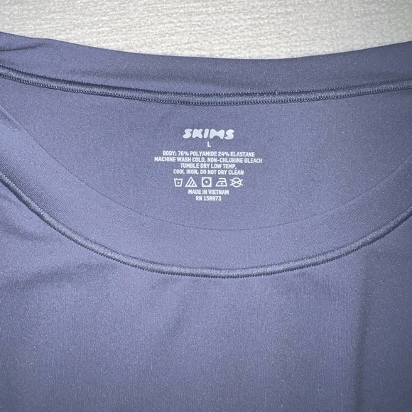 NWT SKIMS Fits Everybody Long Sleeve Dress in Slate - Picture 4 of 7